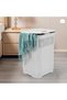 Laundry Storage Basket -Grey- Lightweight Portable Spacious Durable Ventilated Plastic Hamper with L - 7