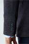 7 Drop Slim Fit Slim Fit Wool Patterned Mono Collar Pocket Unlined Sports Knitted Jacket - 5