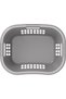 40L Oval Laundry Basket, Grey - 5