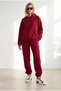 Women's Burgundy Thick Tracksuit Set Etkm-0000093 - 6