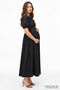 Balloon Sleeve Belt Detailed Maxi Maternity Dress - 4