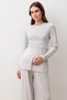 Long Sleeve Flexible Lycra Viscose Maternity Pajama Set - 2