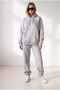 Women's Gray Hooded Thick Tracksuit Set Etkm-0000093 - 7