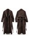 Waist-Tied Quilted Trench Coat 836 Brown - 5