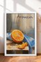 Arancia Yazılı Kesik Portacal Orange Still Life Framed Painting Italy Poster Wall Decor Itp048