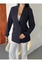 Kruvaze Stylish Women's Blazer Jacket with Collar Buttons - 2
