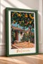 Delizioso Written Orange Tree and Pizza Framed Painting Italy Poster Wall Decor Itp054 - 2