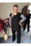 Women's stylish two-piece set with shoulder and hem snap detail, balloon sleeve shirt, and matching pants. - 6