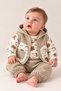 Baby Boy Set Hooded Teddy Bear Patterned 3-Piece Set - 2