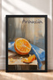 Arancia Yazılı Kesik Portacal Orange Still Life Framed Painting Italy Poster Wall Decor Itp048 - 3