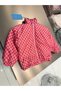 Girl's pink checkered zip-up jacket - 2
