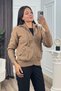 Women's Winter Mink Velour Zippered Turtleneck Knit Sweater 20286 - 2