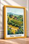 Dolce Toscana Written Tuscany with Bridges and Cypresses Framed Painting Italy Poster Wall Decor Itp073 - 2