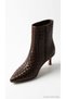 Women's Boots, Pointed Toe, Thin Heel, Knitted Texture, Woven Upper, Side Zipper, Casual, Stylish, Derqan5000Mrv. - 2