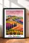 Villa Belvedere and the Colorful Hills with Olive Trees Framed Painting Italy Poster Wall Decor Itp069
