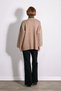 Shawl Detailed Knitwear Jacket - Mink - 7