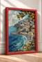 Tile Tile Look Coastal Town Framed Painting Italy Poster Living Room Kitchen Wall Decor Itp061 - 2