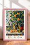 Olio Di Oliva Written Olive Oil Bottles Framed Painting Italy Poster Wall Decor Itp066