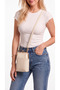 Women's Zippered Scholarship Gold Clip Adjustable Strap Cross Shoulder Handbag - 4