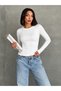 Women's Ecru Luxe Ultrasoft Longfit Top - 3