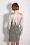 Halter Neck Silky Satin Shirt - Stone - 6