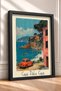 Casa Dolce Casa Pink House and Orange Car Framed Painting Italy Poster Wall Decor Itp079 - 2