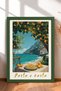 Pasta E Basta and Sea View Tableau Framed Painting Italy Poster Wall Decor Itp078