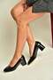 Z820312160 Black Rustic Thick-Heeled Women's Shoes. - 3