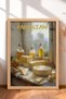 Parmigiano Cheese and Honey Bottles Framed Picture, Italy Poster, Wall Decor, Itp095.