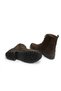 Women's Brown Genuine Leather Lace-Up Chunky Sole Casual Ankle Boots. - 5