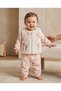 6-24 Months Baby Girl Winter 3-Piece Set – Plush Vest, 3-Strand Hooded Sweatshirt and Sweatpants Newborn Baby Set - 3