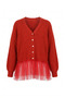 Tulle Buttoned Cardigan