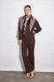 Suede Flare Leg Pants - Brown - 4