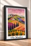 Villa Belvedere and the Colorful Hills with Olive Trees Framed Painting Italy Poster Wall Decor Itp069 - 2