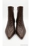 Women's Boots, Pointed Toe, Thin Heel, Knitted Texture, Woven Upper, Side Zipper, Casual, Stylish, Derqan5000Mrv. - 4