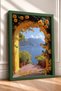 Rose of Amalfi and Yellow Rose Arch Framed Painting Italy Poster Living Room Kitchen Wall Decor Itp072 - 2