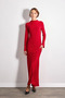 Gathered Detailed Long Lycra Evening Dress - Red - 4