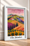 Villa Belvedere and the Colorful Hills with Olive Trees Framed Painting Italy Poster Wall Decor Itp069 - 2