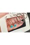 3 Pairs Silver Grey Earrings Set Evil Eye Beaded Pendant Dangle Hoop Earrings - 3
