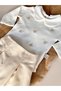 Bee Embroidered Long-Sleeved Bodysuit and Latte-Colored Pants Set - 5