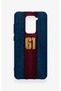 Redmi Note 9 Compatible Burgundy Blue Patterned Silicone Case. - 2