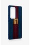 Vivo V30 Compatible Burgundy Blue Patterned Silicone Case. - 3