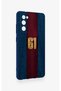 Samsung S20 Fe Compatible Burgundy and Blue Patterned Silicone Case. - 3