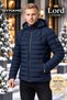 Men's Hooded Puffer Jacket – Navy Blue