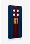 Honor Magic 7 Lite 5g Compatible Burgundy and Blue Patterned Silicone Case. - 3