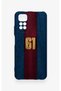 Redmi Note 11S Compatible Burgundy and Blue Patterned Silicone Case. - 2