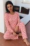 Women's Stylish and Flexible Red Pajama Set. - 3