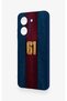 Redmi A5 Compatible Burgundy and Blue Patterned Silicone Case. - 4