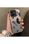 Black and Gray Butterfly-Printed Protective Case Compatible with Realme Note 50, Offering Impact Protection.