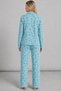 3-Piece Women's Patterned Long-Sleeved Pajama Set - 5